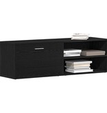 VidaXL TV-meubel Zwart Eiken 120x34x37 cm Bewerkt Hout