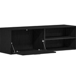 VidaXL TV-meubel Zwart Eiken 120x34x37 cm Bewerkt Hout