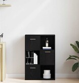 VidaXL Boekenkast/kamerverdeler zwart eiken 60,5x30x90cm bewerkt hout