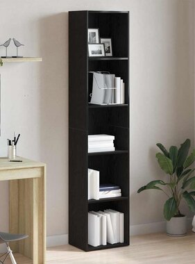 VidaXL Boekenkast Zwart Eiken 40x30x189 cm Engineered Wood