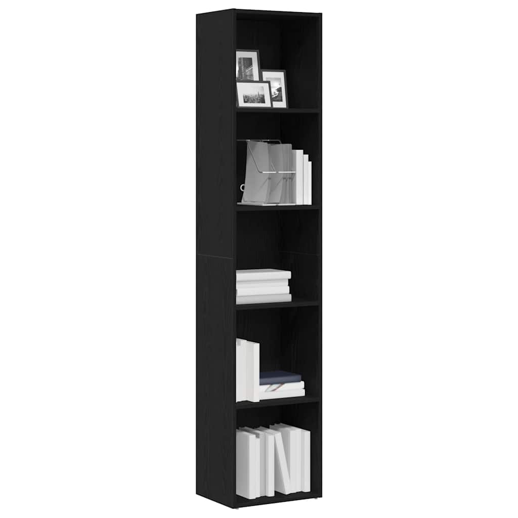 VidaXL Boekenkast Zwart Eiken 40x30x189 cm Engineered Wood