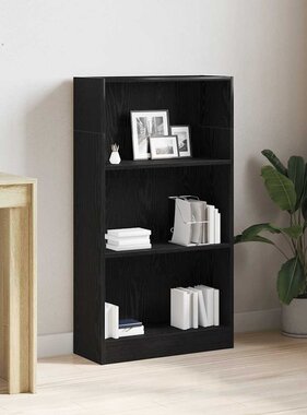 VidaXL Boekenkast Zwart Eiken 60x24x109 cm Engineered Wood