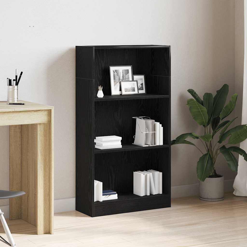 VidaXL Boekenkast Zwart Eiken 60x24x109 cm Engineered Wood