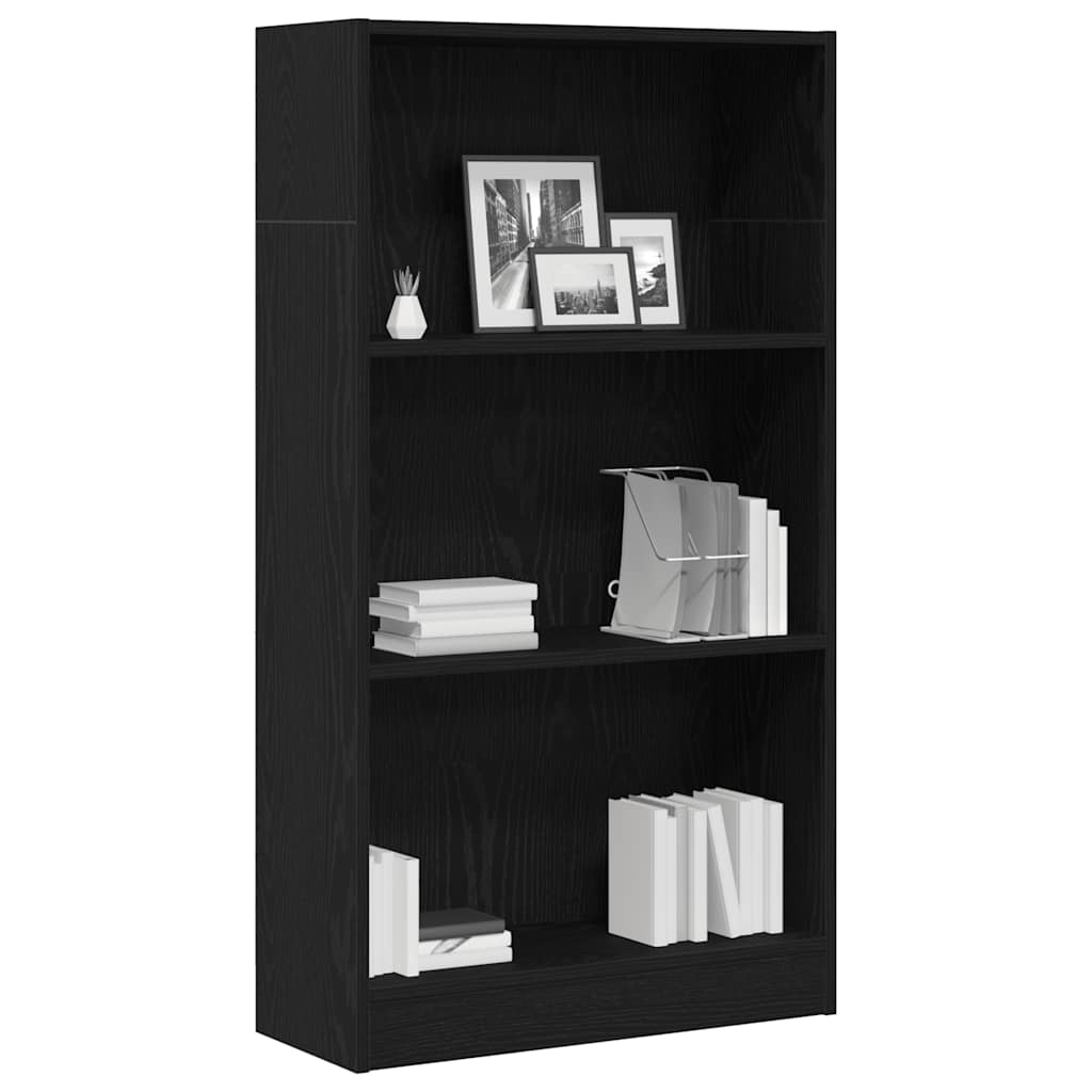 VidaXL Boekenkast Zwart Eiken 60x24x109 cm Engineered Wood
