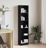 VidaXL Boekenkast Zwart Eiken 40x24x176 cm Engineered Wood