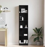 VidaXL Boekenkast Zwart Eiken 40x24x176 cm Engineered Wood