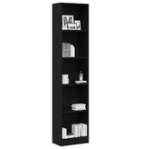 VidaXL Boekenkast Zwart Eiken 40x24x176 cm Engineered Wood