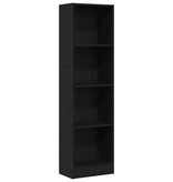 VidaXL Boekenkast Zwart Eiken 40x24x143 cm Engineered Wood