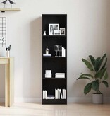 VidaXL Boekenkast Zwart Eiken 40x24x143 cm Engineered Wood