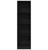 VidaXL Boekenkast Zwart Eiken 40x24x143 cm Engineered Wood
