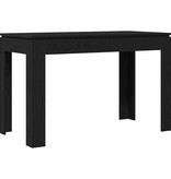 VidaXL Eettafel Zwart Eiken 120x60x76 cm Bewerkt Hout