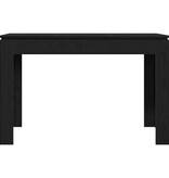 VidaXL Eettafel Zwart Eiken 120x60x76 cm Bewerkt Hout