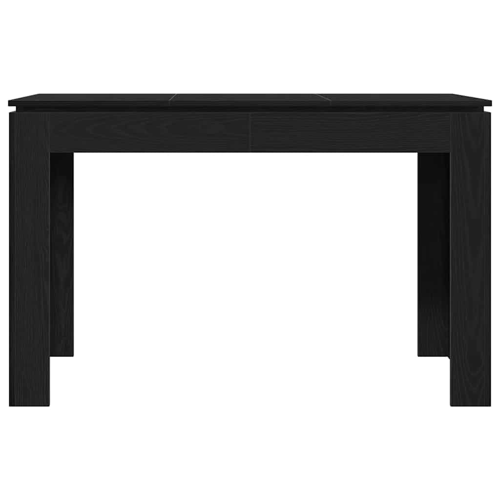VidaXL Eettafel Zwart Eiken 120x60x76 cm Bewerkt Hout