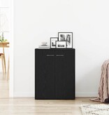 VidaXL Dressoir Zwart Eiken 60x30x75 cm Engineered Wood