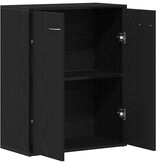 VidaXL Dressoir Zwart Eiken 60x30x75 cm Engineered Wood