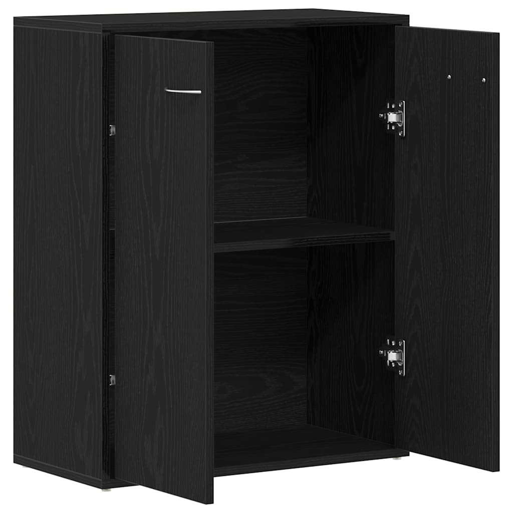 VidaXL Dressoir Zwart Eiken 60x30x75 cm Engineered Wood