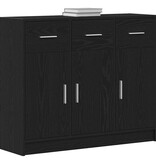 VidaXL Dressoir Zwart Eiken 91x28x75 cm Engineered Wood