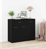 VidaXL Dressoir Zwart Eiken 88x30x70 cm Engineered Wood