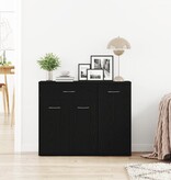 VidaXL Dressoir Zwart Eiken 88x30x70 cm Engineered Wood