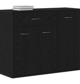 VidaXL Dressoir Zwart Eiken 88x30x70 cm Engineered Wood