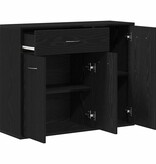 VidaXL Dressoir Zwart Eiken 88x30x70 cm Engineered Wood
