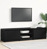 VidaXL TV-meubel Zwart Eiken 140x40x36 cm Bewerkt Hout