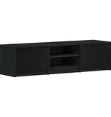VidaXL TV-meubel Zwart Eiken 140x40x36 cm Bewerkt Hout
