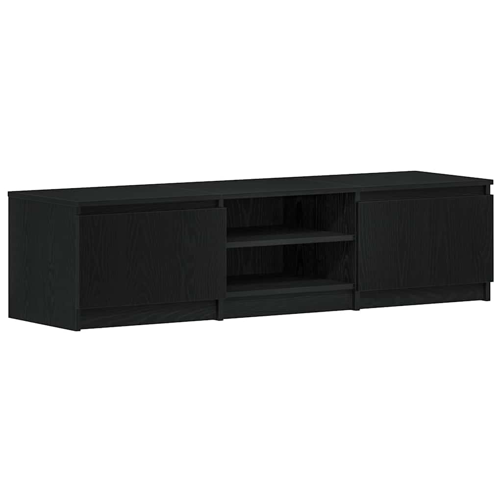 VidaXL TV-meubel Zwart Eiken 140x40x36 cm Bewerkt Hout