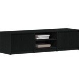 VidaXL TV-meubel Zwart Eiken 140x40x36 cm Bewerkt Hout