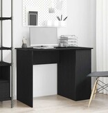 VidaXL Bureau Zwart Eiken 100x55x75 cm Bewerkt Hout