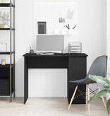 VidaXL Bureau Zwart Eiken 100x55x75 cm Bewerkt Hout