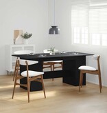 VidaXL Eettafel Zwart Eiken 180x90x76 cm Bewerkt Hout