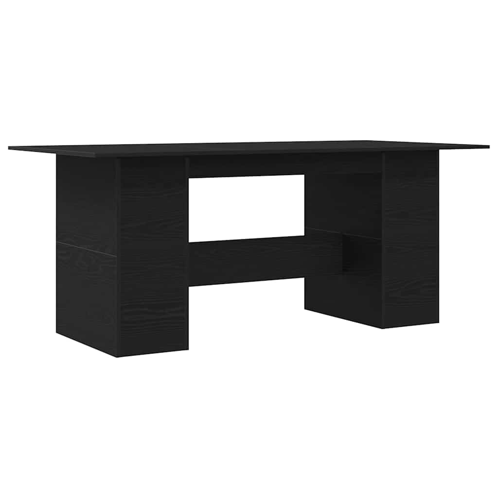 VidaXL Eettafel Zwart Eiken 180x90x76 cm Bewerkt Hout