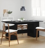 VidaXL Eettafel Zwart Eiken 180x90x76 cm Bewerkt Hout