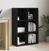 VidaXL Boekenkast Zwart Eiken 66x30x98 cm Engineered Wood