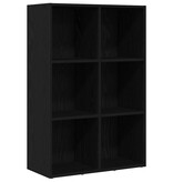 VidaXL Boekenkast Zwart Eiken 66x30x98 cm Engineered Wood