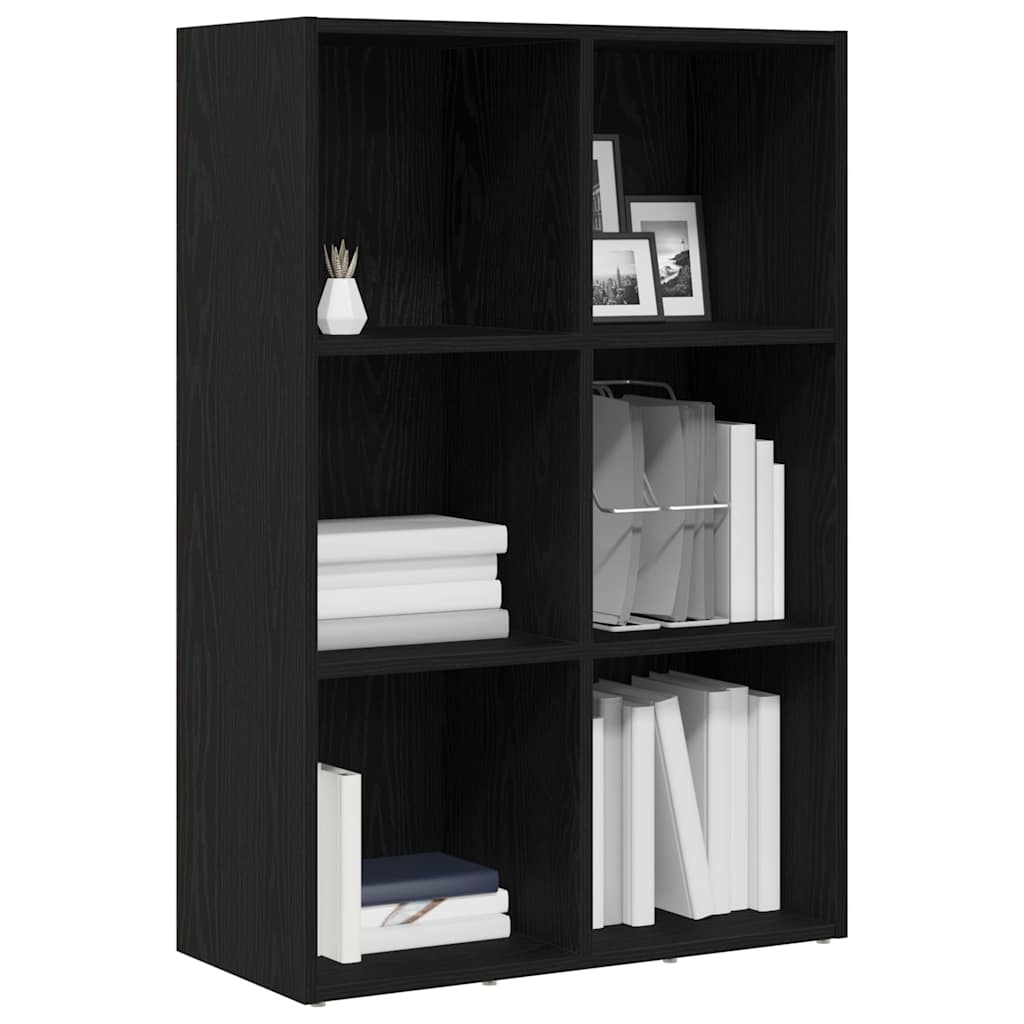 VidaXL Boekenkast Zwart Eiken 66x30x98 cm Engineered Wood