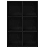 VidaXL Boekenkast Zwart Eiken 66x30x98 cm Engineered Wood