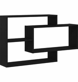 VidaXL Wandplank Zwart Eiken 104x20x58,5 cm Bewerkt Hout