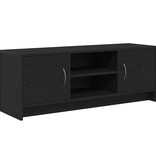 VidaXL TV-meubel Zwart Eiken 102x30x37,5 cm Engineered Wood
