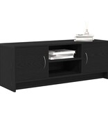 VidaXL TV-meubel Zwart Eiken 102x30x37,5 cm Engineered Wood