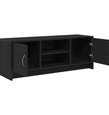 VidaXL TV-meubel Zwart Eiken 102x30x37,5 cm Engineered Wood