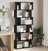 VidaXL Boekenkast Zwart Eiken 80x24x190,5 cm Engineered Wood