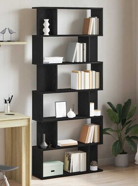 VidaXL Boekenkast Zwart Eiken 80x24x190,5 cm Engineered Wood