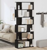 VidaXL Boekenkast Zwart Eiken 80x24x190,5 cm Engineered Wood