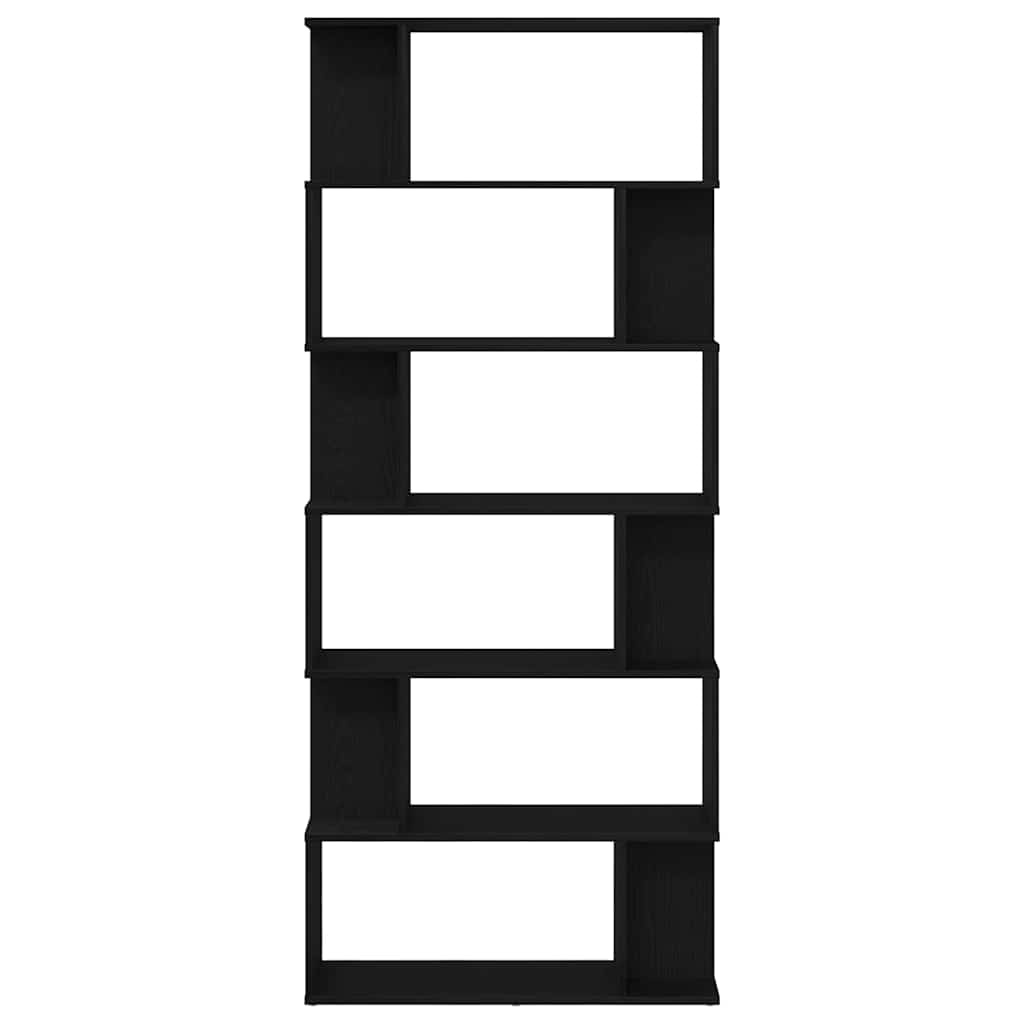 VidaXL Boekenkast Zwart Eiken 80x24x190,5 cm Engineered Wood