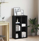 VidaXL Boekenkast Zwart Eiken 50x25x80 cm Engineered Wood