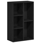 VidaXL Boekenkast Zwart Eiken 50x25x80 cm Engineered Wood