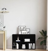 VidaXL Boekenkast Zwart Eiken 50x25x80 cm Engineered Wood