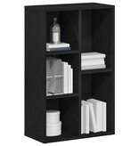 VidaXL Boekenkast Zwart Eiken 50x25x80 cm Engineered Wood